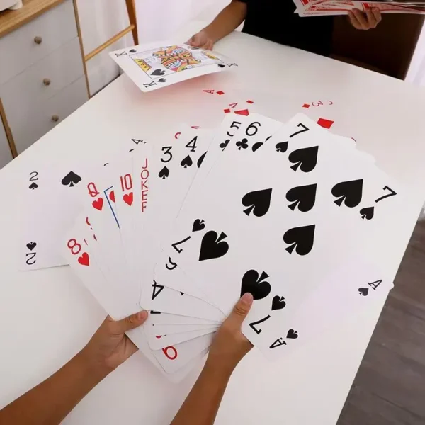 Oversized Super Jumbo Poker Playing Cards 4x Larger Travel Carnival Wedding Birthday Party Favors Family Board Games For Adults - Image 3