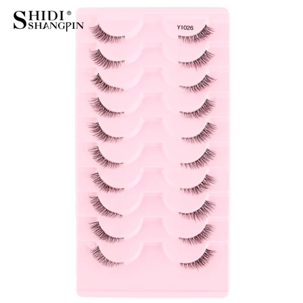 SHIDISHANGPIN 5/10Pairs False Lashes Cat Eye Eyelashes Eyelash Extension 3D Mink Half Lashes Natural Makeup faux Cils maquiagem - Image 18