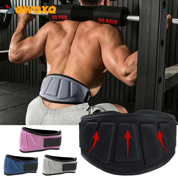Sports Fitness Weight Lifting Waist Belts Gym Workout Lumbar Back Support, Powerlifting, Strength Training, Squat, Weightlifting - Image 9