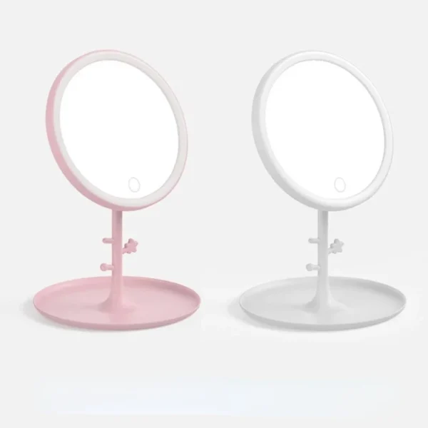 LED Touch Screen Makeup Mirror Folding Mirror Lighted Makeup Mirror 3 Colors Light Modes USB Rechargeable Cosmetic Mirror Tools - Image 5