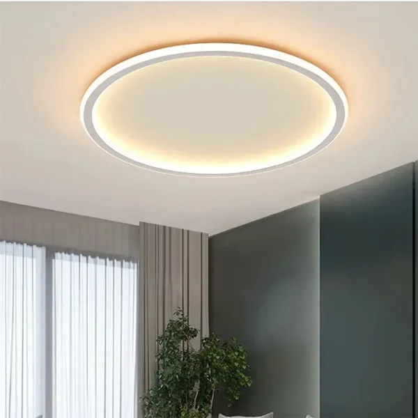 Simple Nordic Style Lighting Ceiling Lamp All White And Black Edge Modern Living Room Lamp Bedroom Home Lighting Decoration - Image 13