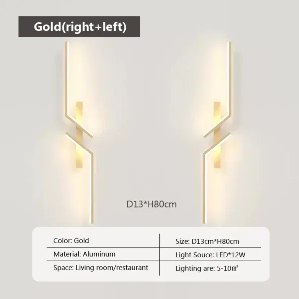LED Wall Lamp Modern Minimalist Strip Wall Decor Lights Lighting For Bedroom Bedside Living Room TV Sofa Lobby Background Decor - Image 16