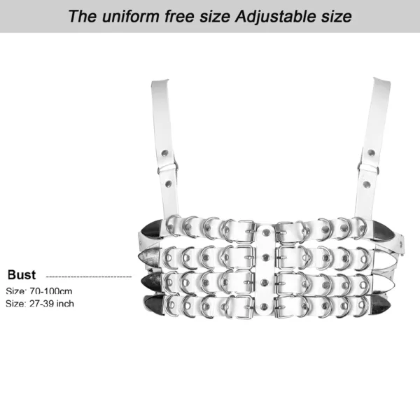 Gothic Leather Harness Belt - Image 5