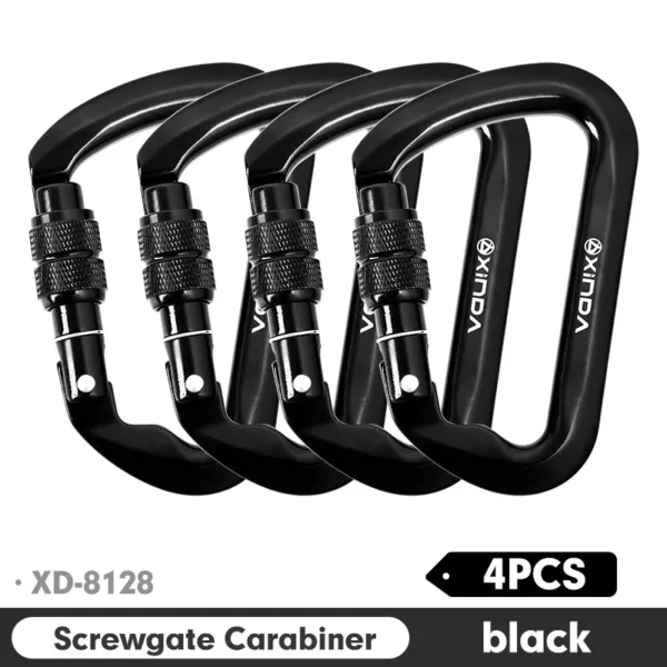 Xinda Outdoor Carabiner Rock Climbing Mountain Landing 30kN High Altitude Operation Equipment Aluminum Alloy Safety Buckle Hook - Image 11