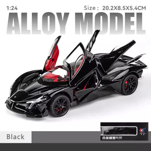 New 1:24 Apollo Evo Alloy Car Model Simulation Sound And Light Pull Back Toy Car Metal Sports Car Boys Collection Ornaments Gift - Image 14