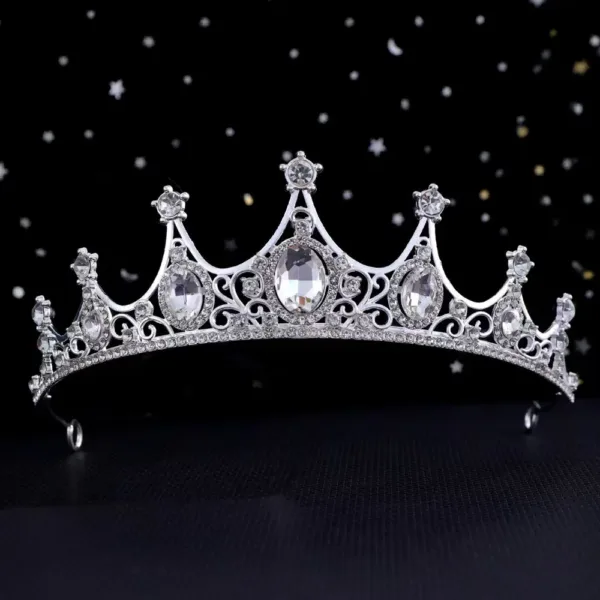Silver Bridal Tiara Crown - Image 4
