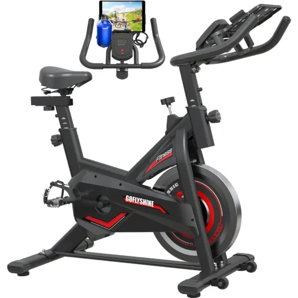 Exercise Bikes Stationary,Exercise Bike for Home Indoor Cycling Bike for Home Cardio Gym,Workout Bike with pad Mount - Image 5