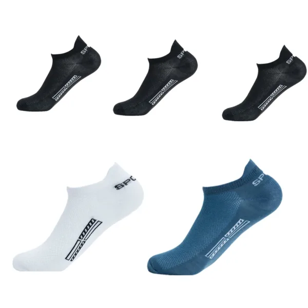 5 Pairs/Lot High Quality Men Ankle Socks Breathable Cotton Sports Mesh Casual Athletic Thin Cut Short Sokken Plus Size - Image 12