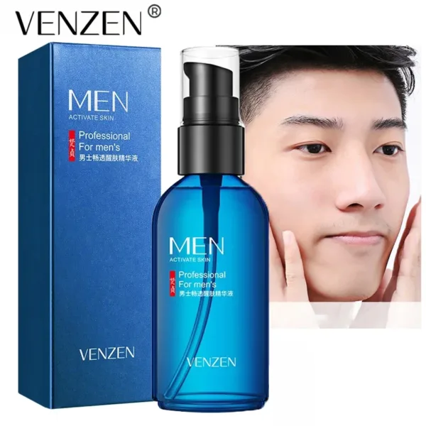 Arbutin Men Anti-Wrinkle Face Serum Oil Control Shrink Pores Essence Brighten Whitening Hyaluronic Moisturizing Skin Care 50ml - Image 5