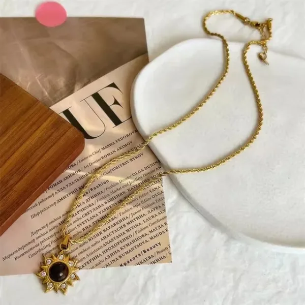 Natural Stone Pendant Necklace - Image 7