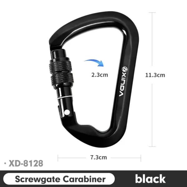 Xinda Outdoor Carabiner Rock Climbing Mountain Landing 30kN High Altitude Operation Equipment Aluminum Alloy Safety Buckle Hook - Image 13