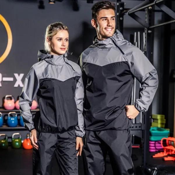 UETEEY Sauna Suit Gym Set Men Full Body Sweating Sportswear Women Boxing Running Training Fitness Weight Loss Unisex Tracksuit - Image 14
