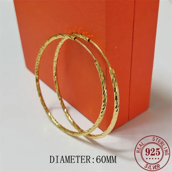 Senlissi Gold Hoop Earrings - Image 3