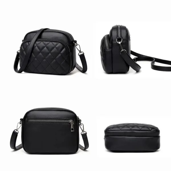 Diamond Lattice Leather Shoulder Bag