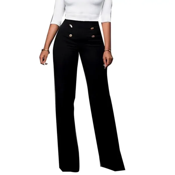 Women Wide Leg Pants High Waist Autumn Ladies Fashion Trousers Solid Color Comfortable Soft Bell-bottoms Pants Women Clothing - Image 5