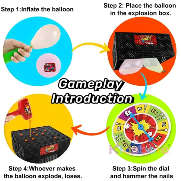 Wack a Balloon Game Blast Box Balloon Game Desktop Board Games for Family Party - Image 7