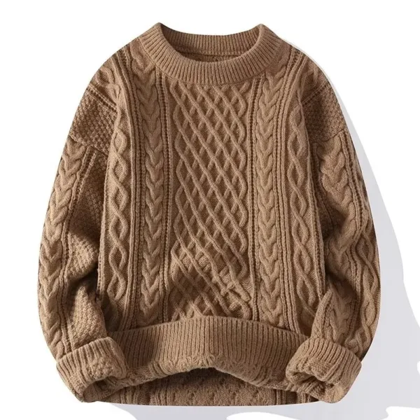 Men Korean Fashion Sweater Autumn Winter Warm Knitwear Pullovers Loose Casual Sweatshirts Knitted Jumper Streetwear Male Clothes - Image 4