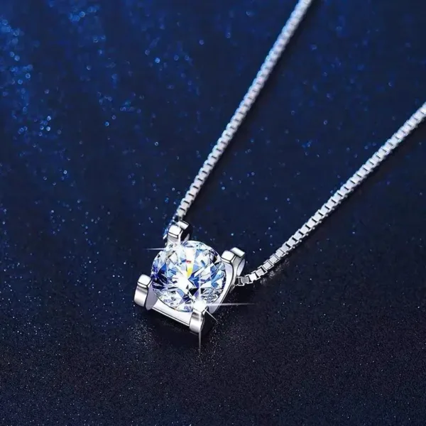 Radiant Moissanite Pendant Necklace