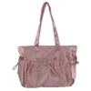 Satin Folded Bow Tote Bag - Image 7