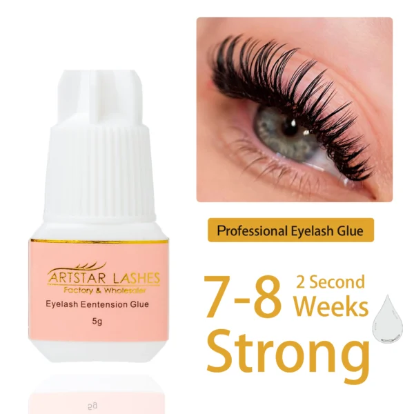 ARTSTAR 5ml Eyelash Glue Extensions 0.5S/1S/2S Fast Drying Lashes Extension Adhesive Low Smell Long Lasting Lash Glue - Image 9