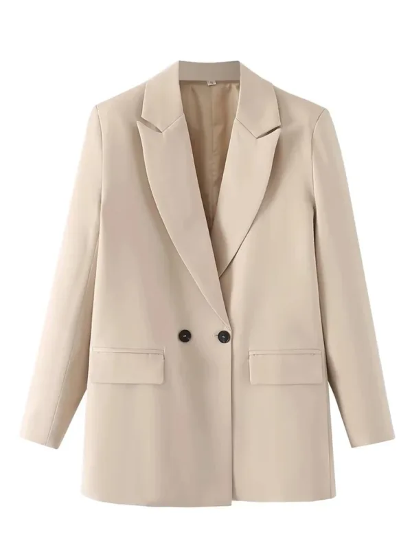 TRAF Blazer Woman Black Beige Khaki Blue Green Gray Women coat Fashion Office Wear Women's Blazers Jacket Outerwears 2024 - Image 4