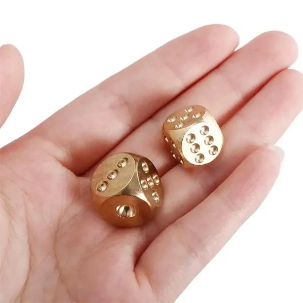 6PCS Metal Game Dice Stress Relief Reduce Anxiety Toys Bar KTV Drinking Party Games For Adults And Family Fun Ideas Gifts - Image 5