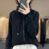 Zip-up Hoodies And Sweatshirts For Women Merino Wool Long Sleeve Sweaters Ladies Clothes Knitted Jumpers New Arrivals Outerwears - Image 9