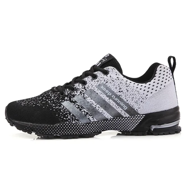 Fashion men's and women's casual sports shoes mesh surface breathable light comfortable couple running fitness shoes large size - Image 2