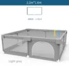 IMBABY Baby Playpens Light Gray Corralito for Baby Playground with Pull Ring Child Safety Barrier Fence Ball Box Game Playpen - Image 10