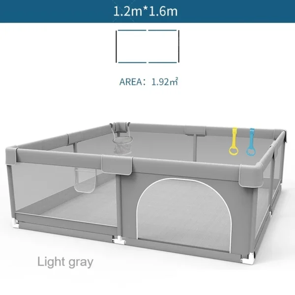 IMBABY Baby Playpens Light Gray Corralito for Baby Playground with Pull Ring Child Safety Barrier Fence Ball Box Game Playpen - Image 10