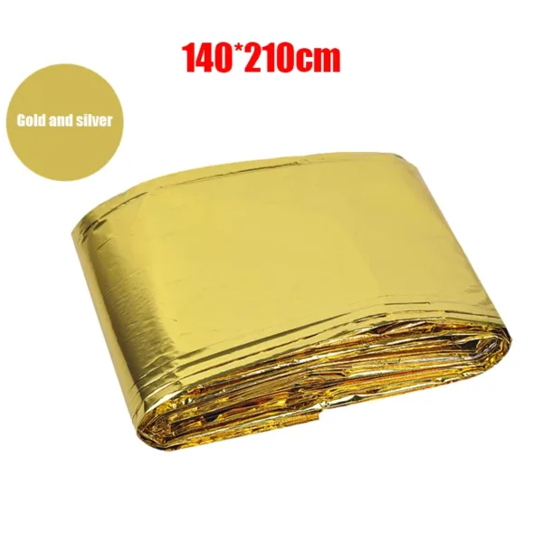 Emergency Blanket Outdoor Survive First Aid Rescue Kit Windproof Waterproof Foil Thermal Blanket for Camping Hiking - Image 5