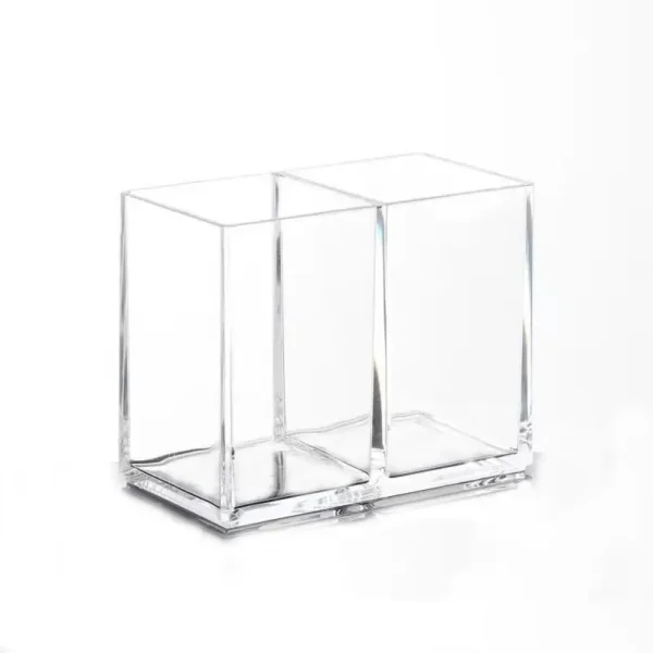 Transparent acrylic 3-5 grid makeup box,makeup brush bucket,makeup organizer,student desk pen holder jewelry storage box - Image 6