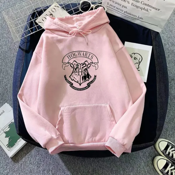 Fashion y2k Hogwarts Printed Hoodies Women Sweatshirt Autumn Winter Long Sleeves Plus Velvet Casual Loose Fleece Tops Oversized - Image 13