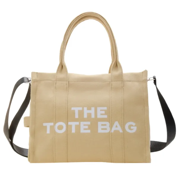 Solid Canvas Tote Bag - Image 3