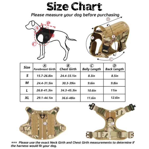 Large Dog Harness And Leash Set Pet German Shepherd Malinois Training Walking Vest Dog Harness And Collar For Medium Large Dogs - Image 11