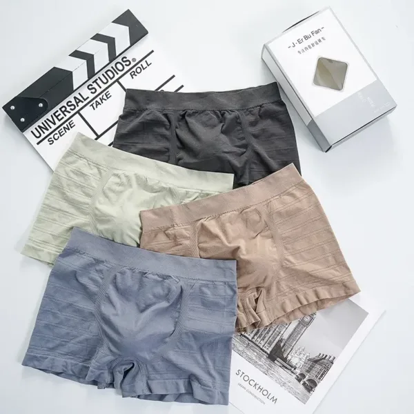 Man Underwear Boxer Organic Cotton Breathable Panties Seamless Soft Male Panties Flat Pants Comfortable Large Size Underpants - Image 7