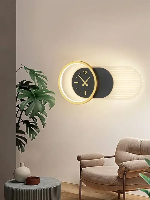 Modern LED Wall Lamp Clock Sconce for Bedroom Bedside Living Dining Room Aisle Porch Corridor Home Decor Lighting Fixture Luster - Image 5