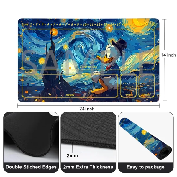 Lorcana Playmat Free Storage Bag Size 24X14IN Trading Card Game Protective Mats Scratch-Resistant Durable Mouse Pad 14 - Image 2