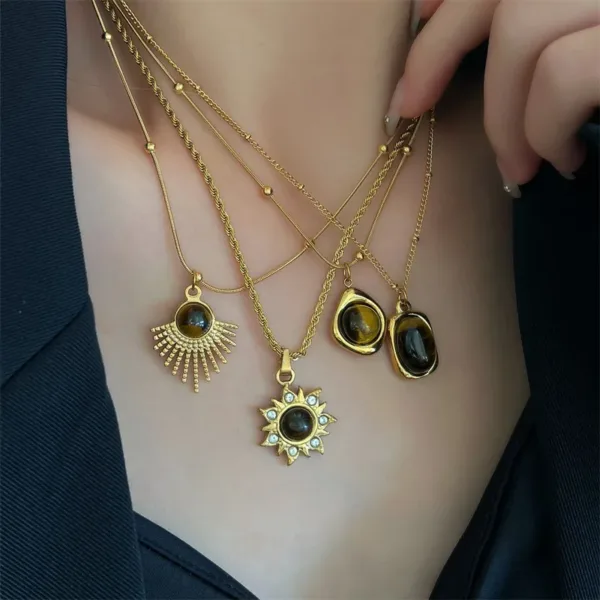 Natural Stone Pendant Necklace - Image 10