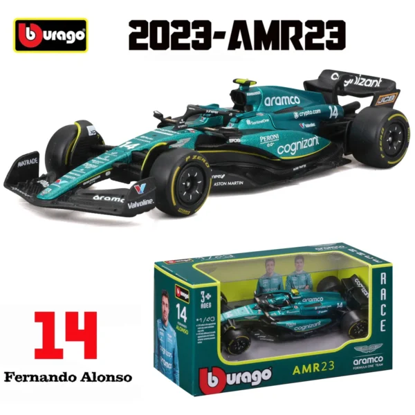 Bburago 1:43 Mercedes-AMG W14 W15 #44 #63 Racing Formula Car Static Simulation Diecast Alloy Model Car - Image 14