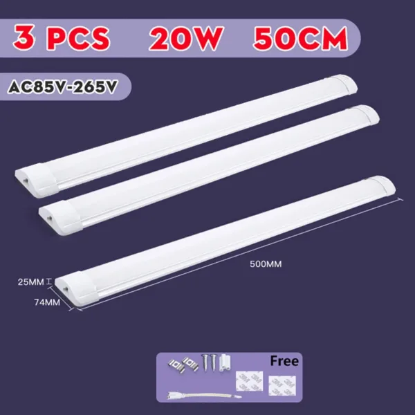 LED Kitchen Cabinet Lamps 220V 110V Led Lights Strip Lighting Fixture 10W 20W 30/50CM For Bedroom Closet Kitchen Lamp Tube Bar - Image 10