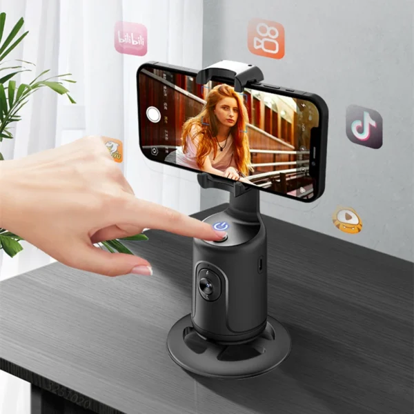 FGCLSY 2024 New Mini Selfie Stick Automatic Tracking Shooting 360 Degree Rotation Intelligent Follow Live Phone Bracket Gimbals - Image 3