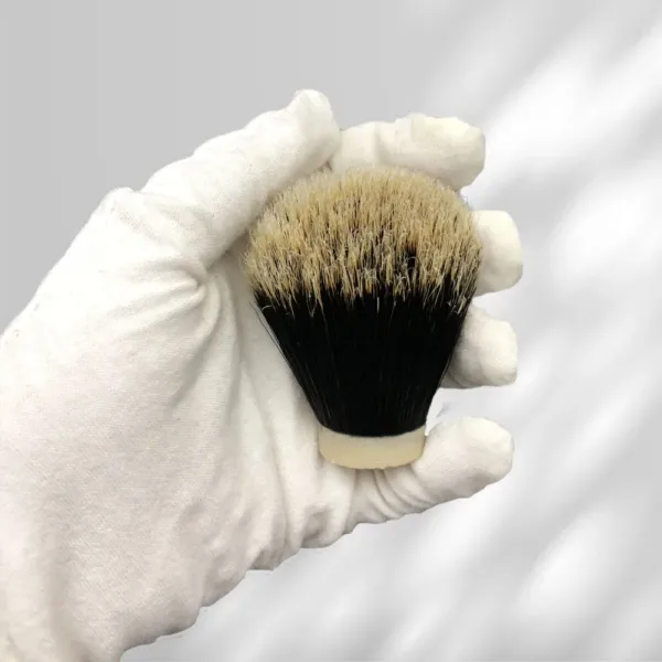 GDMG brush- Shaving Brush Knot Bulb Shape Black and White Warriors Boar Bristle Hair Knot Men's Beard Care Tools - Image 2