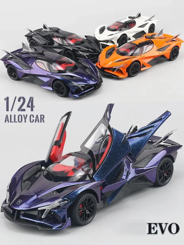 New 1:24 Apollo Evo Alloy Car Model Simulation Sound And Light Pull Back Toy Car Metal Sports Car Boys Collection Ornaments Gift - Image 8