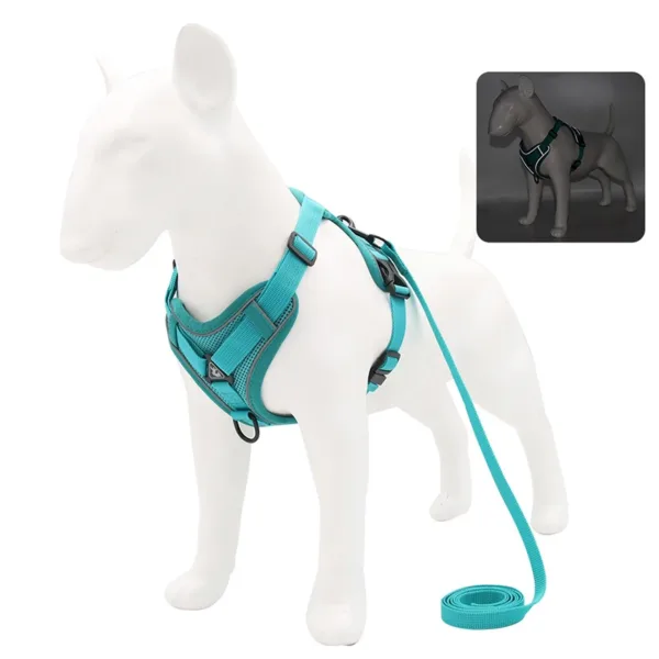 No Pull Dog Harness and Leash Set Adjustable Pet Harness Vest For Small Dogs Cats Reflective Mesh Dog Chest Strap French Bulldog - Image 8