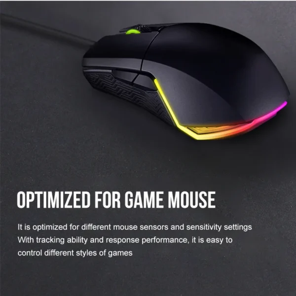 1 Pcs Large Gaming Mouse Pad Light Modes Touch Control Extended Soft Computer Keyboard Mat Non-Slip Rubber Base - Image 3