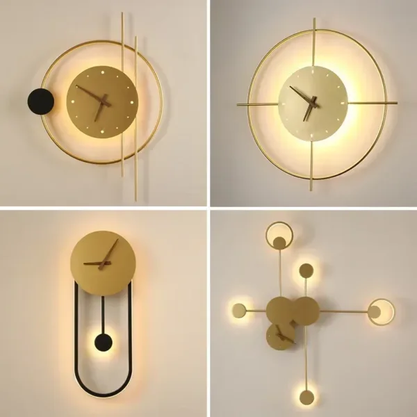 Modern LED Wall Lamp Clock Sconce for Bedroom Bedside Living Dining Room Aisle Porch Corridor Home Decor Lighting Fixture Luster - Image 3