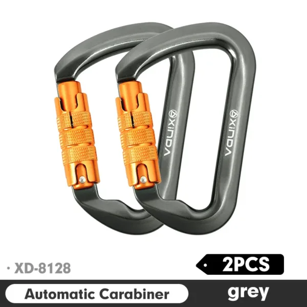 Xinda Outdoor Carabiner Rock Climbing Mountain Landing 30kN High Altitude Operation Equipment Aluminum Alloy Safety Buckle Hook - Image 10