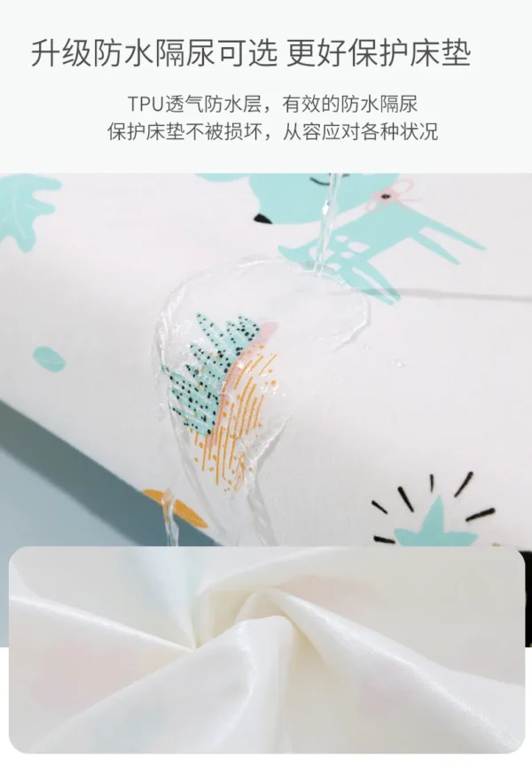 120*60cm Cotton Crib Pad For Children Waterproof Breathable Knitted Bed Sheet For Babies Mattress CoverFor Newborns - Image 7