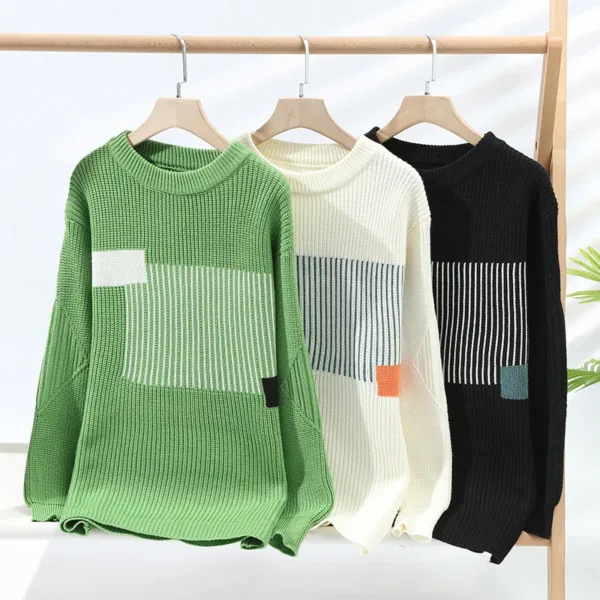 2023 Winter New style Men's high quality thicken Fashion Trend Sweater male Casual wool pullovers Warm Sweaters men size M-3XL - Image 6
